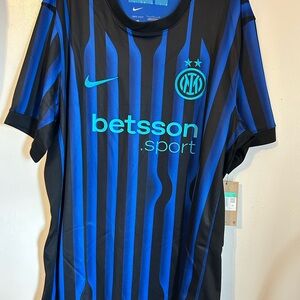 Nike Black and Blue Men's Jersey